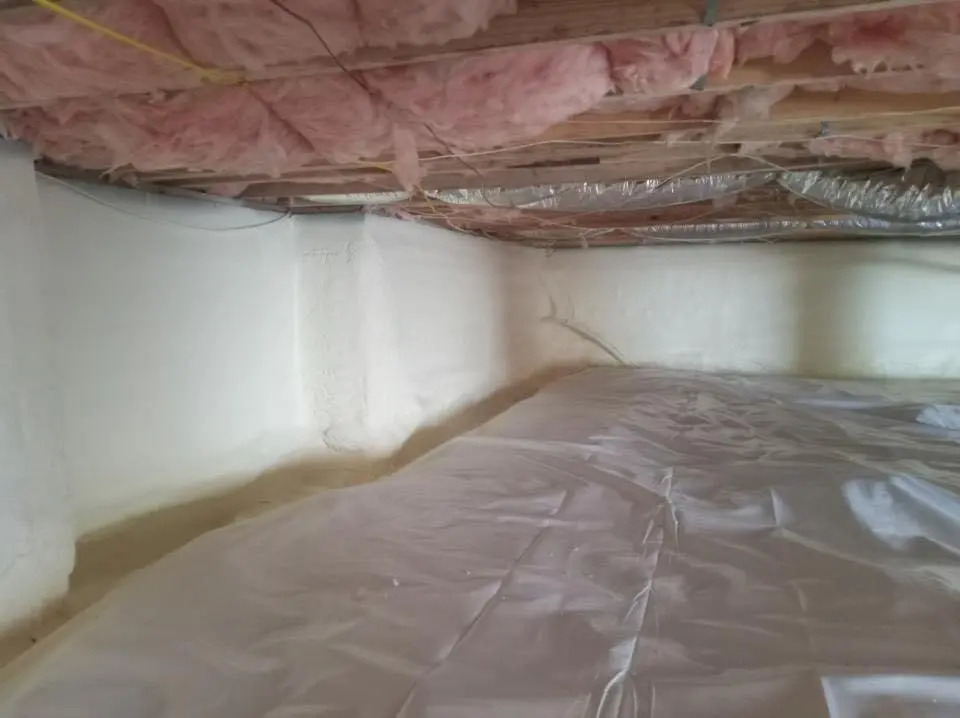 Crawl space encapsulation with closed-cell spray foam for Spray Foam Roofing in Murraysville